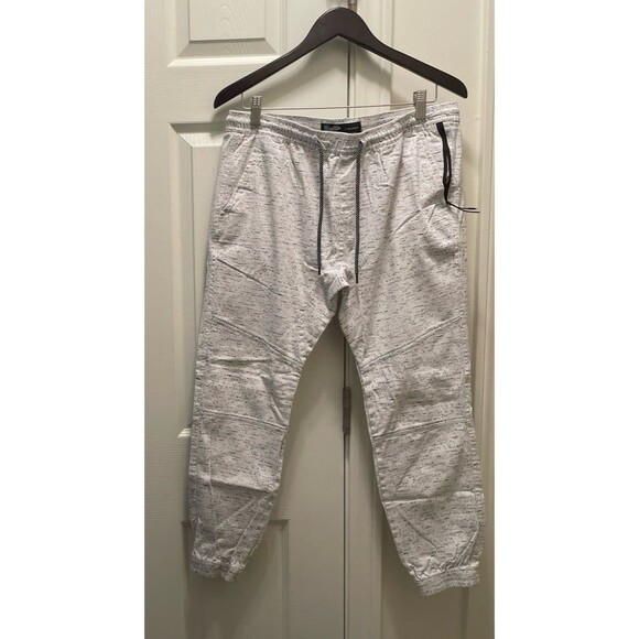 Brooklyn Cloth‎ The Jogger White Jogger Pants Black Details Men's Large - Picture 1 of 5